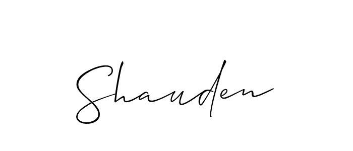 Make a beautiful signature design for name Shauden. With this signature (Allison_Script) style, you can create a handwritten signature for free. Shauden signature style 2 images and pictures png