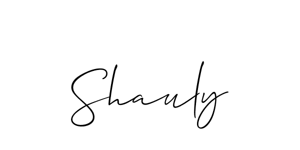 Create a beautiful signature design for name Shauly. With this signature (Allison_Script) fonts, you can make a handwritten signature for free. Shauly signature style 2 images and pictures png