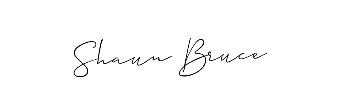 Shaun Bruce stylish signature style. Best Handwritten Sign (Allison_Script) for my name. Handwritten Signature Collection Ideas for my name Shaun Bruce. Shaun Bruce signature style 2 images and pictures png