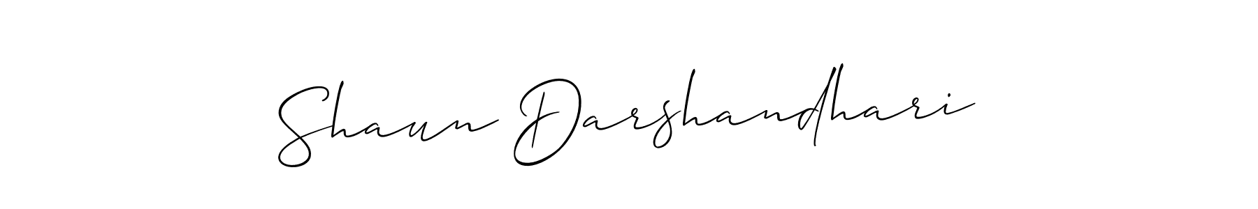 How to make Shaun Darshandhari name signature. Use Allison_Script style for creating short signs online. This is the latest handwritten sign. Shaun Darshandhari signature style 2 images and pictures png