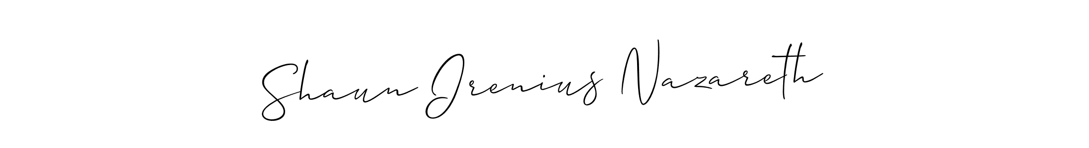 How to Draw Shaun Irenius Nazareth signature style? Allison_Script is a latest design signature styles for name Shaun Irenius Nazareth. Shaun Irenius Nazareth signature style 2 images and pictures png
