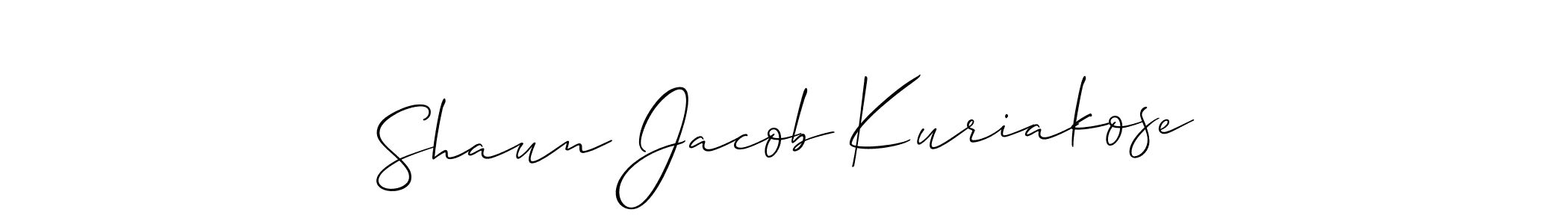 Create a beautiful signature design for name Shaun Jacob Kuriakose. With this signature (Allison_Script) fonts, you can make a handwritten signature for free. Shaun Jacob Kuriakose signature style 2 images and pictures png