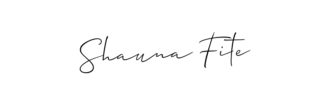 Use a signature maker to create a handwritten signature online. With this signature software, you can design (Allison_Script) your own signature for name Shauna Fite. Shauna Fite signature style 2 images and pictures png