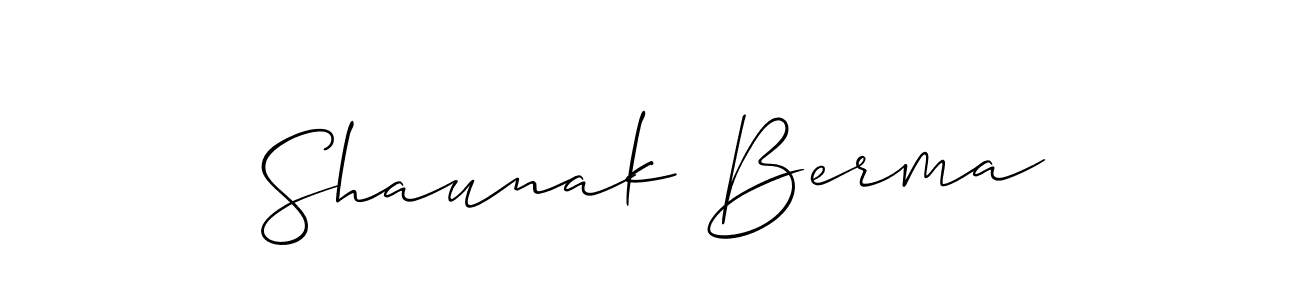 It looks lik you need a new signature style for name Shaunak Berma. Design unique handwritten (Allison_Script) signature with our free signature maker in just a few clicks. Shaunak Berma signature style 2 images and pictures png