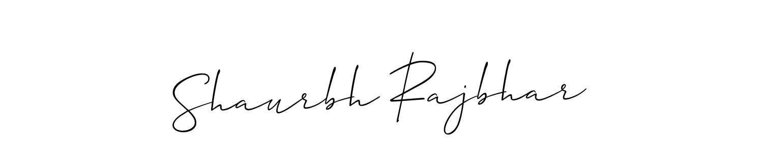 Create a beautiful signature design for name Shaurbh Rajbhar. With this signature (Allison_Script) fonts, you can make a handwritten signature for free. Shaurbh Rajbhar signature style 2 images and pictures png