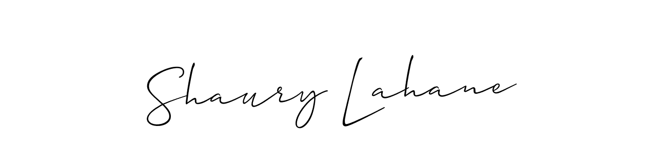 How to make Shaury Lahane name signature. Use Allison_Script style for creating short signs online. This is the latest handwritten sign. Shaury Lahane signature style 2 images and pictures png