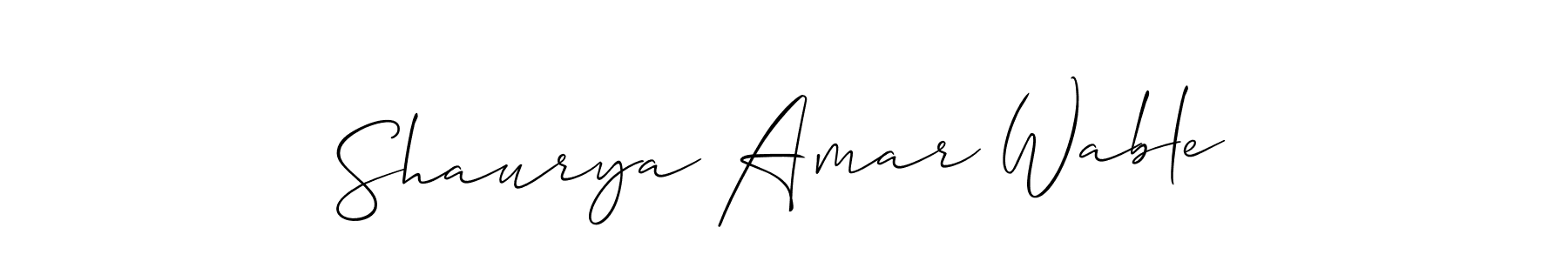 if you are searching for the best signature style for your name Shaurya Amar Wable. so please give up your signature search. here we have designed multiple signature styles  using Allison_Script. Shaurya Amar Wable signature style 2 images and pictures png