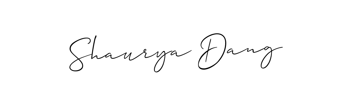 if you are searching for the best signature style for your name Shaurya Dang. so please give up your signature search. here we have designed multiple signature styles  using Allison_Script. Shaurya Dang signature style 2 images and pictures png
