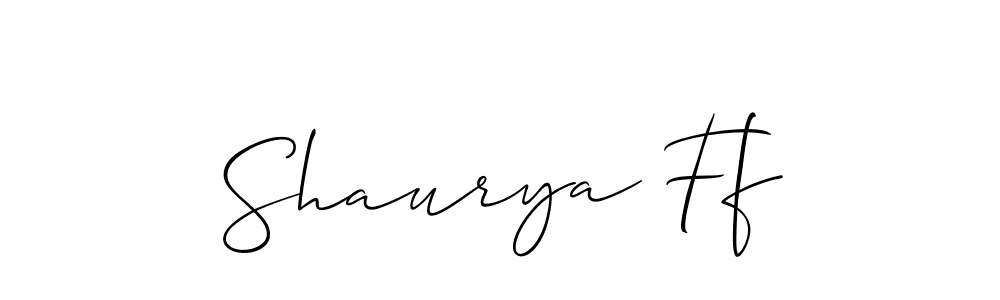 Allison_Script is a professional signature style that is perfect for those who want to add a touch of class to their signature. It is also a great choice for those who want to make their signature more unique. Get Shaurya Ff name to fancy signature for free. Shaurya Ff signature style 2 images and pictures png