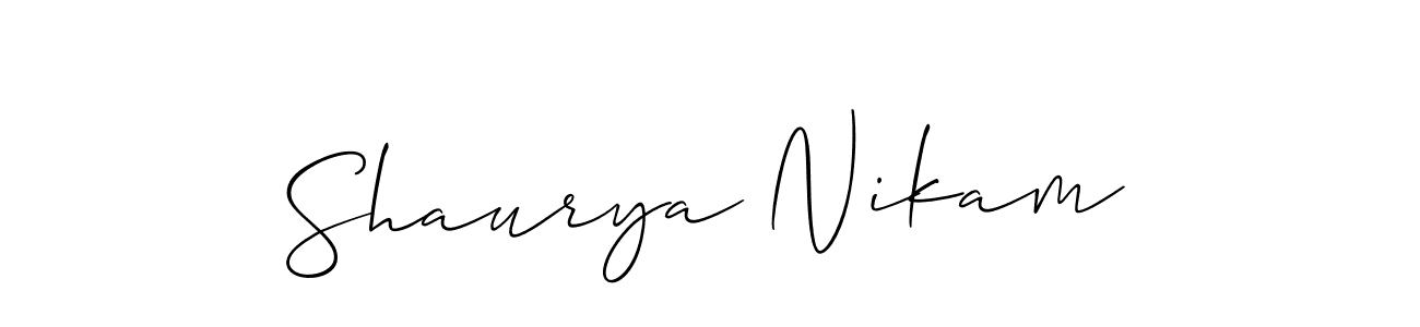 Once you've used our free online signature maker to create your best signature Allison_Script style, it's time to enjoy all of the benefits that Shaurya Nikam name signing documents. Shaurya Nikam signature style 2 images and pictures png