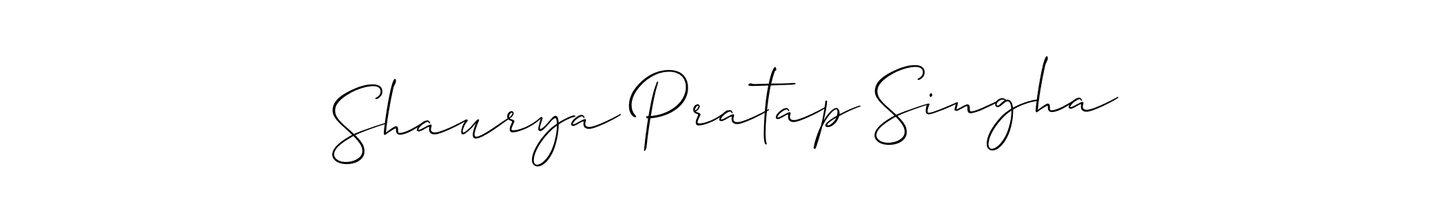 Design your own signature with our free online signature maker. With this signature software, you can create a handwritten (Allison_Script) signature for name Shaurya Pratap Singha. Shaurya Pratap Singha signature style 2 images and pictures png