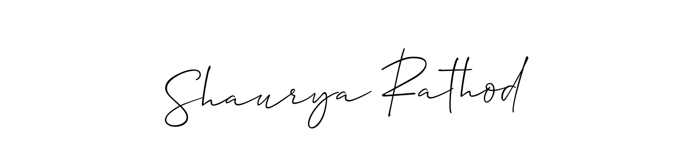 How to make Shaurya Rathod name signature. Use Allison_Script style for creating short signs online. This is the latest handwritten sign. Shaurya Rathod signature style 2 images and pictures png