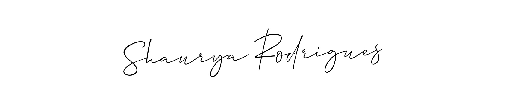 How to Draw Shaurya Rodrigues signature style? Allison_Script is a latest design signature styles for name Shaurya Rodrigues. Shaurya Rodrigues signature style 2 images and pictures png