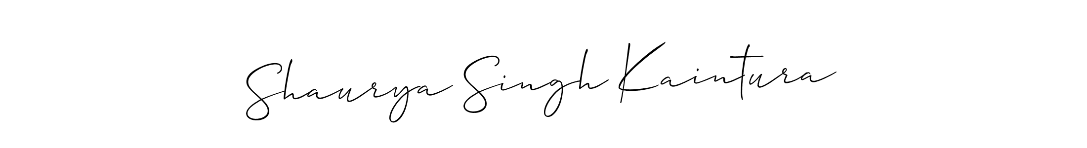 Allison_Script is a professional signature style that is perfect for those who want to add a touch of class to their signature. It is also a great choice for those who want to make their signature more unique. Get Shaurya Singh Kaintura name to fancy signature for free. Shaurya Singh Kaintura signature style 2 images and pictures png