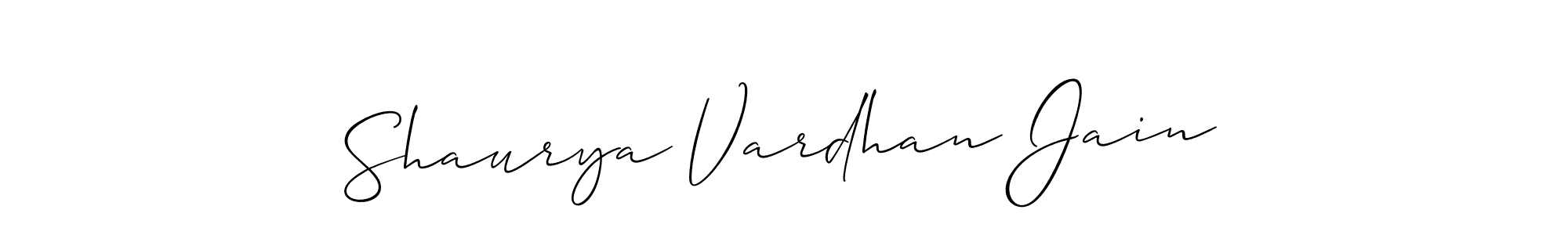 This is the best signature style for the Shaurya Vardhan Jain name. Also you like these signature font (Allison_Script). Mix name signature. Shaurya Vardhan Jain signature style 2 images and pictures png