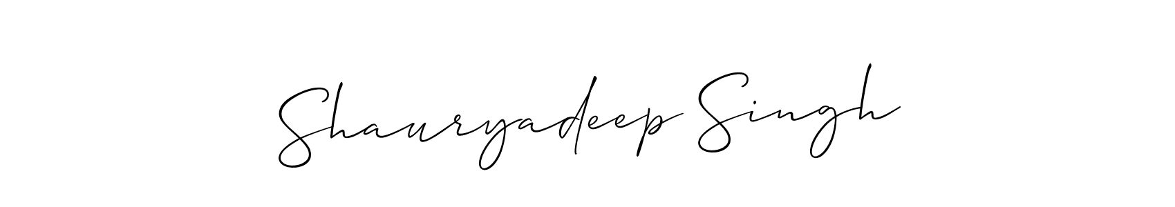 Make a beautiful signature design for name Shauryadeep Singh. With this signature (Allison_Script) style, you can create a handwritten signature for free. Shauryadeep Singh signature style 2 images and pictures png