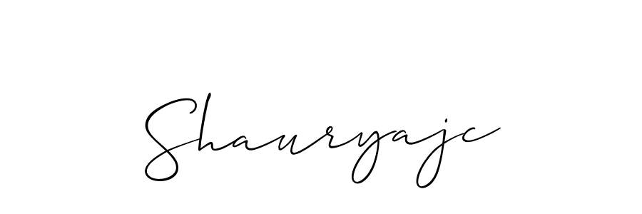 How to make Shauryajc signature? Allison_Script is a professional autograph style. Create handwritten signature for Shauryajc name. Shauryajc signature style 2 images and pictures png