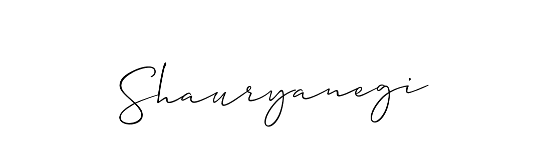 Make a beautiful signature design for name Shauryanegi. With this signature (Allison_Script) style, you can create a handwritten signature for free. Shauryanegi signature style 2 images and pictures png