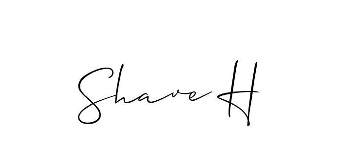 How to make Shave H name signature. Use Allison_Script style for creating short signs online. This is the latest handwritten sign. Shave H signature style 2 images and pictures png