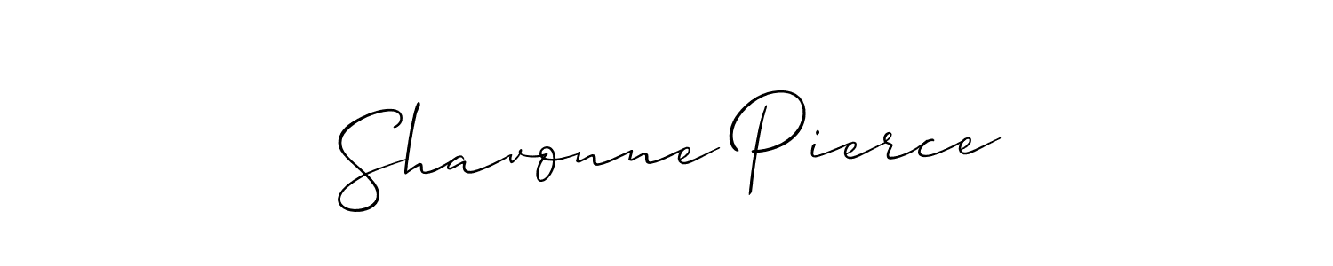 The best way (Allison_Script) to make a short signature is to pick only two or three words in your name. The name Shavonne Pierce include a total of six letters. For converting this name. Shavonne Pierce signature style 2 images and pictures png