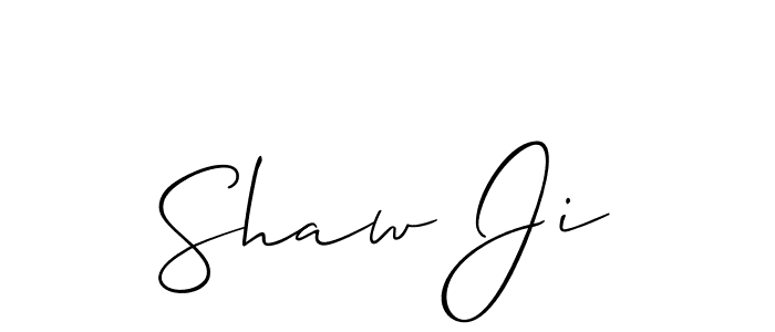 Design your own signature with our free online signature maker. With this signature software, you can create a handwritten (Allison_Script) signature for name Shaw Ji. Shaw Ji signature style 2 images and pictures png