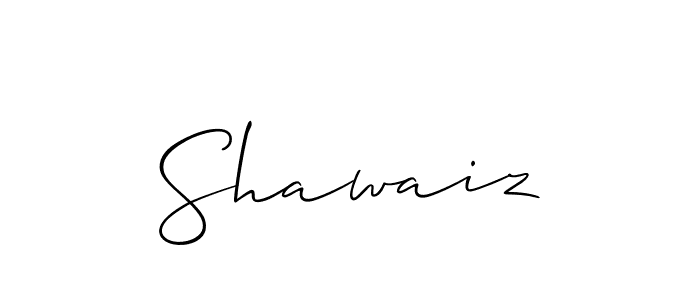 How to make Shawaiz signature? Allison_Script is a professional autograph style. Create handwritten signature for Shawaiz name. Shawaiz signature style 2 images and pictures png