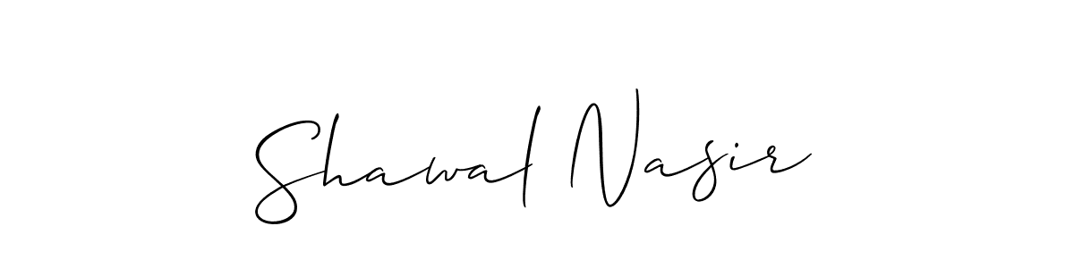 Also we have Shawal Nasir name is the best signature style. Create professional handwritten signature collection using Allison_Script autograph style. Shawal Nasir signature style 2 images and pictures png