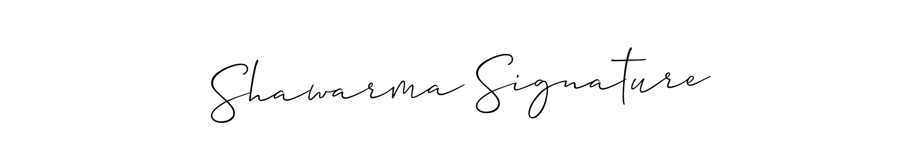 Design your own signature with our free online signature maker. With this signature software, you can create a handwritten (Allison_Script) signature for name Shawarma Signature. Shawarma Signature signature style 2 images and pictures png