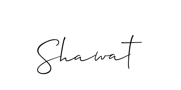 How to make Shawat signature? Allison_Script is a professional autograph style. Create handwritten signature for Shawat name. Shawat signature style 2 images and pictures png