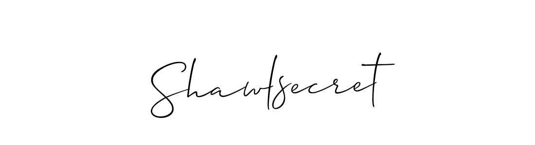 How to Draw Shawlsecret signature style? Allison_Script is a latest design signature styles for name Shawlsecret. Shawlsecret signature style 2 images and pictures png