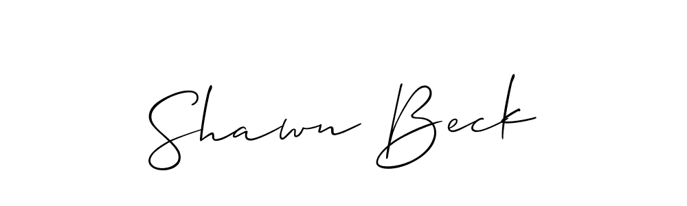 Also we have Shawn Beck name is the best signature style. Create professional handwritten signature collection using Allison_Script autograph style. Shawn Beck signature style 2 images and pictures png