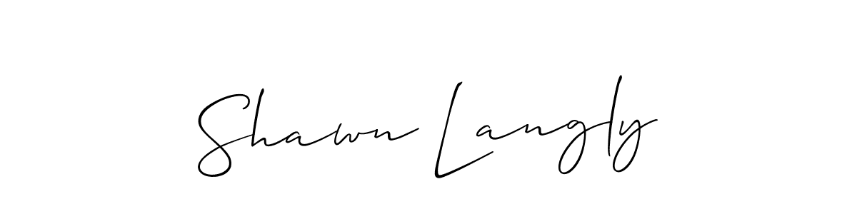 How to make Shawn Langly signature? Allison_Script is a professional autograph style. Create handwritten signature for Shawn Langly name. Shawn Langly signature style 2 images and pictures png