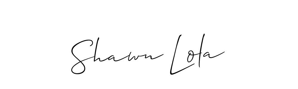 The best way (Allison_Script) to make a short signature is to pick only two or three words in your name. The name Shawn Lola include a total of six letters. For converting this name. Shawn Lola signature style 2 images and pictures png