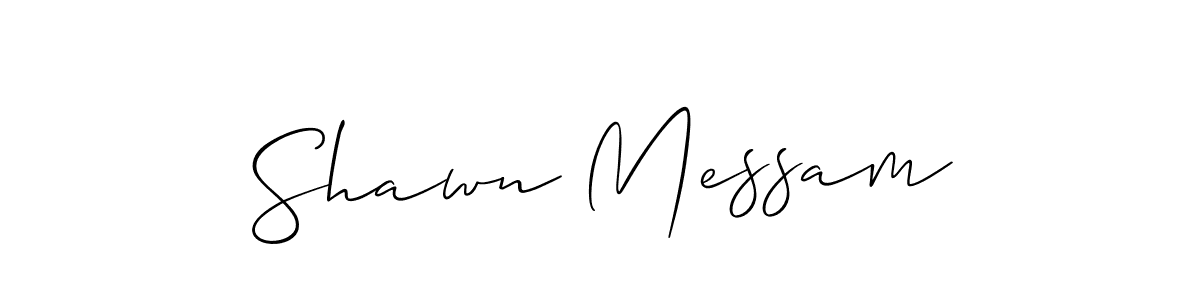 You should practise on your own different ways (Allison_Script) to write your name (Shawn Messam) in signature. don't let someone else do it for you. Shawn Messam signature style 2 images and pictures png