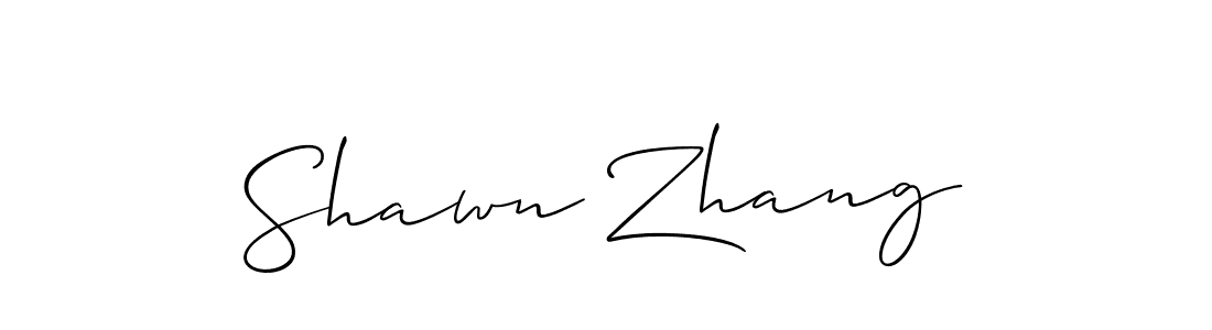 Make a beautiful signature design for name Shawn Zhang. With this signature (Allison_Script) style, you can create a handwritten signature for free. Shawn Zhang signature style 2 images and pictures png