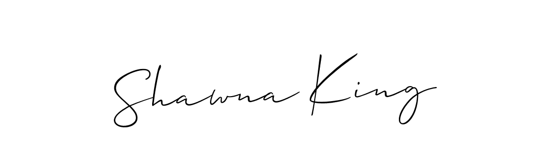 You should practise on your own different ways (Allison_Script) to write your name (Shawna King) in signature. don't let someone else do it for you. Shawna King signature style 2 images and pictures png