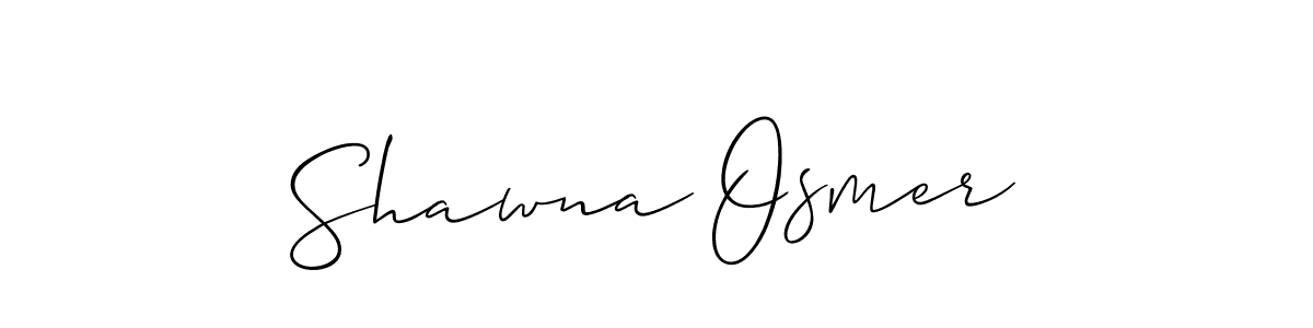 Shawna Osmer stylish signature style. Best Handwritten Sign (Allison_Script) for my name. Handwritten Signature Collection Ideas for my name Shawna Osmer. Shawna Osmer signature style 2 images and pictures png