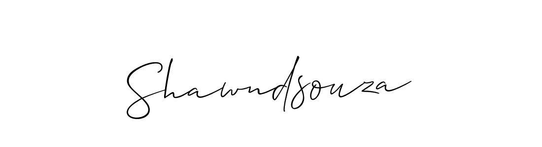 Design your own signature with our free online signature maker. With this signature software, you can create a handwritten (Allison_Script) signature for name Shawndsouza. Shawndsouza signature style 2 images and pictures png