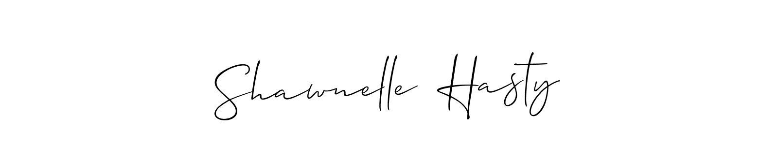 Design your own signature with our free online signature maker. With this signature software, you can create a handwritten (Allison_Script) signature for name Shawnelle  Hasty. Shawnelle  Hasty signature style 2 images and pictures png