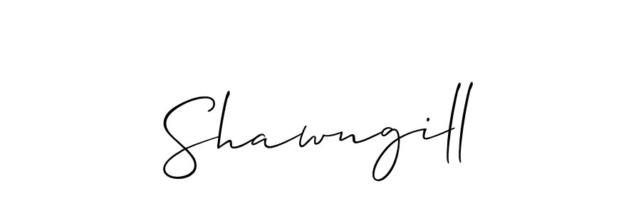 Allison_Script is a professional signature style that is perfect for those who want to add a touch of class to their signature. It is also a great choice for those who want to make their signature more unique. Get Shawngill name to fancy signature for free. Shawngill signature style 2 images and pictures png
