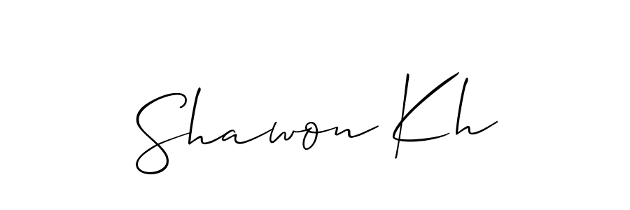 How to make Shawon Kh signature? Allison_Script is a professional autograph style. Create handwritten signature for Shawon Kh name. Shawon Kh signature style 2 images and pictures png