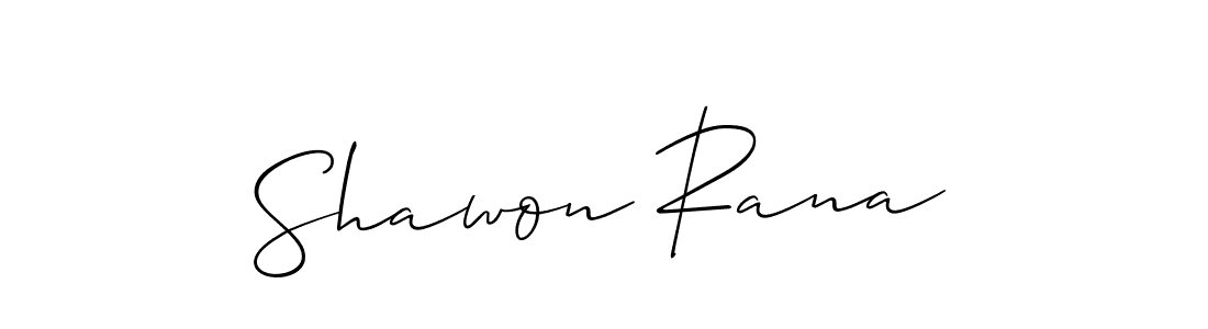 Shawon Rana stylish signature style. Best Handwritten Sign (Allison_Script) for my name. Handwritten Signature Collection Ideas for my name Shawon Rana. Shawon Rana signature style 2 images and pictures png