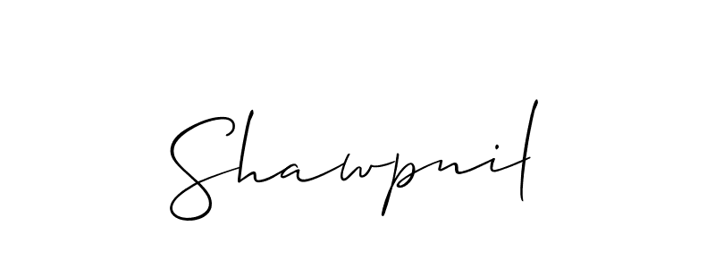 How to make Shawpnil name signature. Use Allison_Script style for creating short signs online. This is the latest handwritten sign. Shawpnil signature style 2 images and pictures png