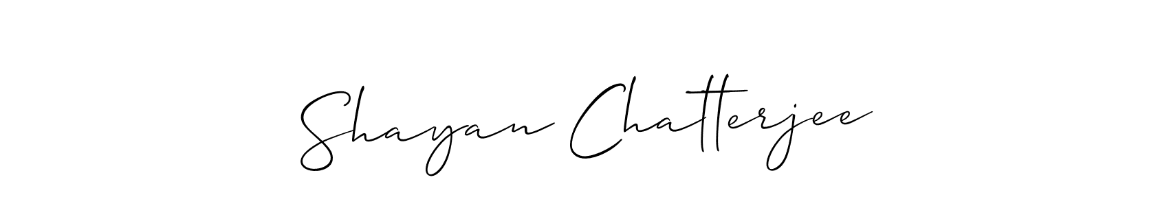 It looks lik you need a new signature style for name Shayan Chatterjee. Design unique handwritten (Allison_Script) signature with our free signature maker in just a few clicks. Shayan Chatterjee signature style 2 images and pictures png