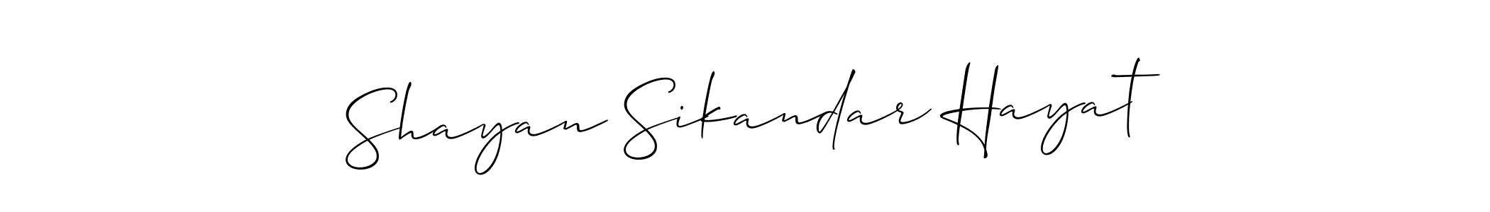 How to Draw Shayan Sikandar Hayat signature style? Allison_Script is a latest design signature styles for name Shayan Sikandar Hayat. Shayan Sikandar Hayat signature style 2 images and pictures png