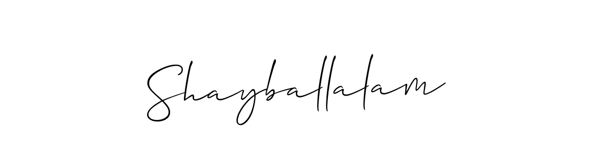 Similarly Allison_Script is the best handwritten signature design. Signature creator online .You can use it as an online autograph creator for name Shayballalam. Shayballalam signature style 2 images and pictures png