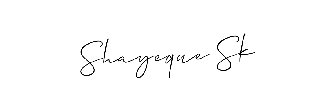 Shayeque Sk stylish signature style. Best Handwritten Sign (Allison_Script) for my name. Handwritten Signature Collection Ideas for my name Shayeque Sk. Shayeque Sk signature style 2 images and pictures png
