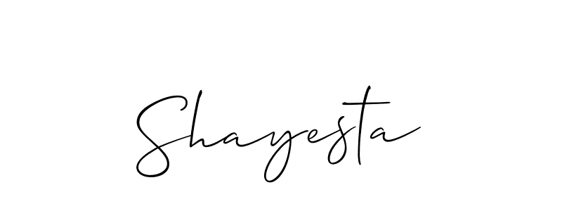 How to make Shayesta name signature. Use Allison_Script style for creating short signs online. This is the latest handwritten sign. Shayesta signature style 2 images and pictures png