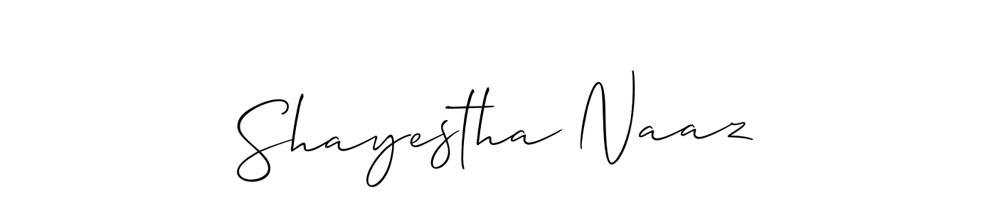 Also we have Shayestha Naaz name is the best signature style. Create professional handwritten signature collection using Allison_Script autograph style. Shayestha Naaz signature style 2 images and pictures png