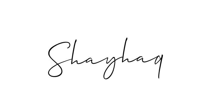 if you are searching for the best signature style for your name Shayhaq. so please give up your signature search. here we have designed multiple signature styles  using Allison_Script. Shayhaq signature style 2 images and pictures png